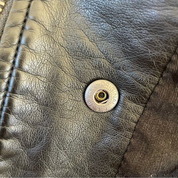 We The Free Dawn Black Vegan Leather Moto Jacket Double Breasted with Hood XS - Picture 12 of 16